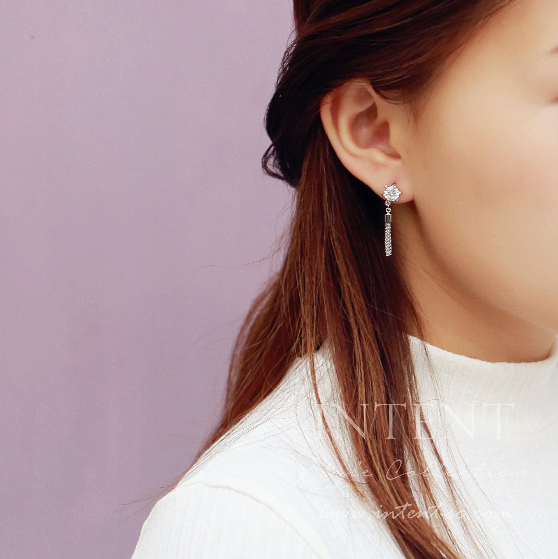 Sliver Tassel Earrings(Silver/Rose-Gold) / ER8109