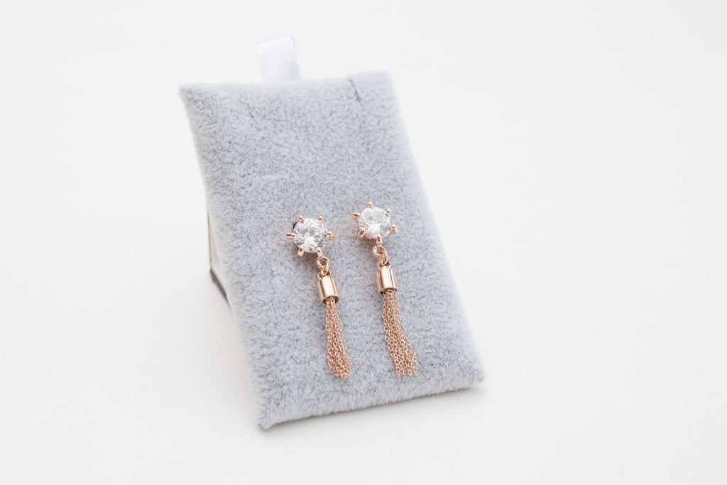 Sliver Tassel Earrings(Silver/Rose-Gold) / ER8109