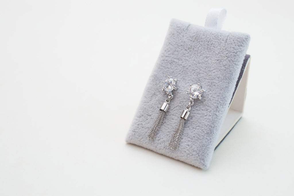 Sliver Tassel Earrings(Silver/Rose-Gold) / ER8109
