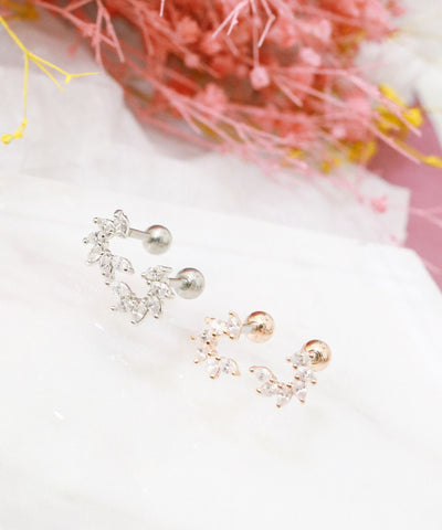925 Crystal Oval Drop, Earrings (posts/ clips) /ER8292