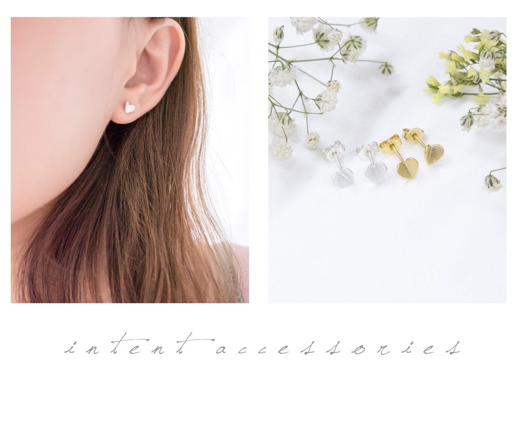 Folded heart, earrings / ER8229