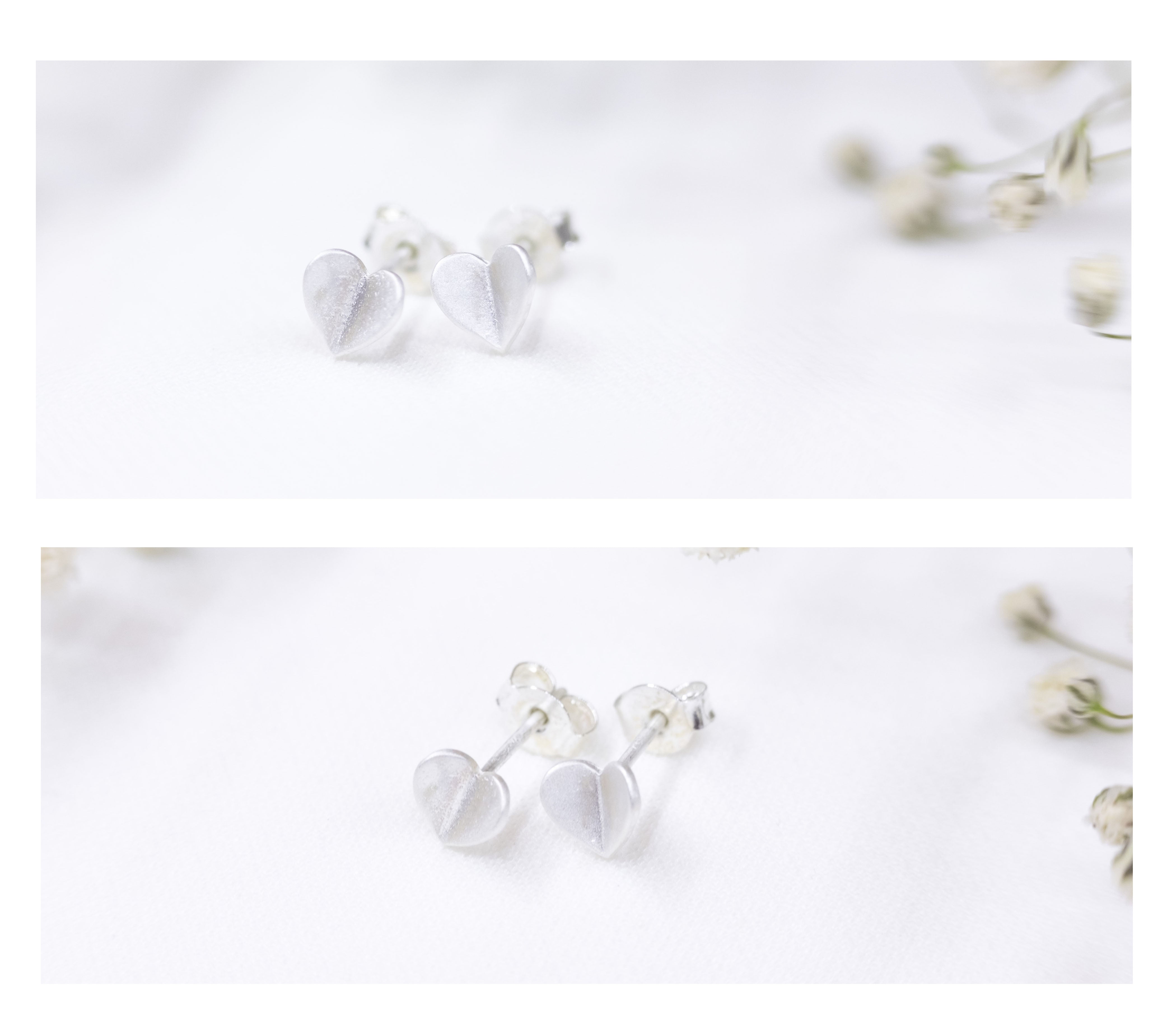 Folded heart, earrings / ER8229