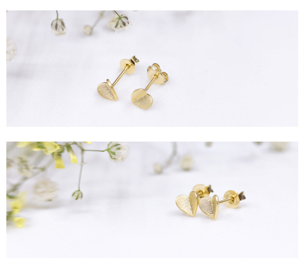 Folded heart, earrings / ER8229
