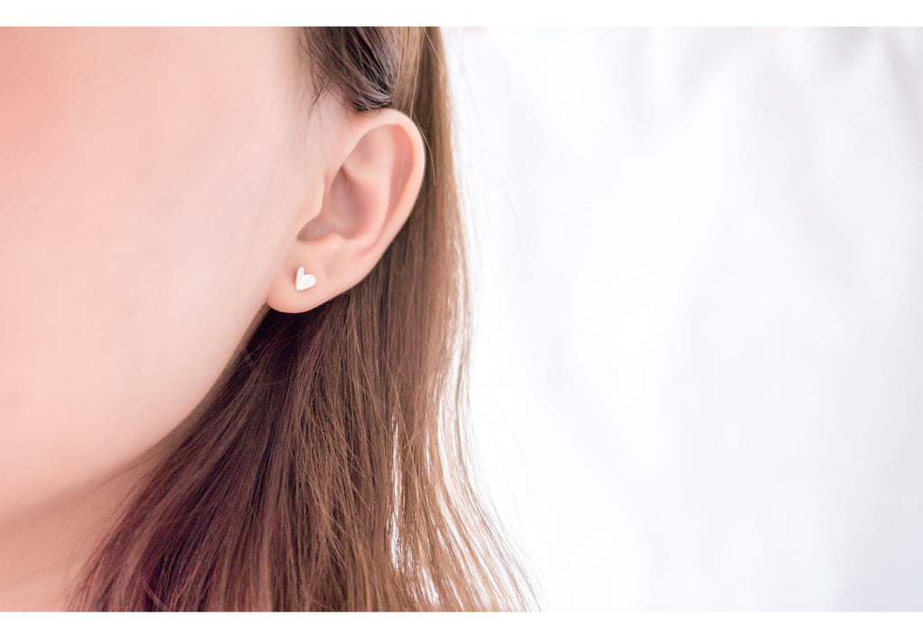 Folded heart, earrings / ER8229