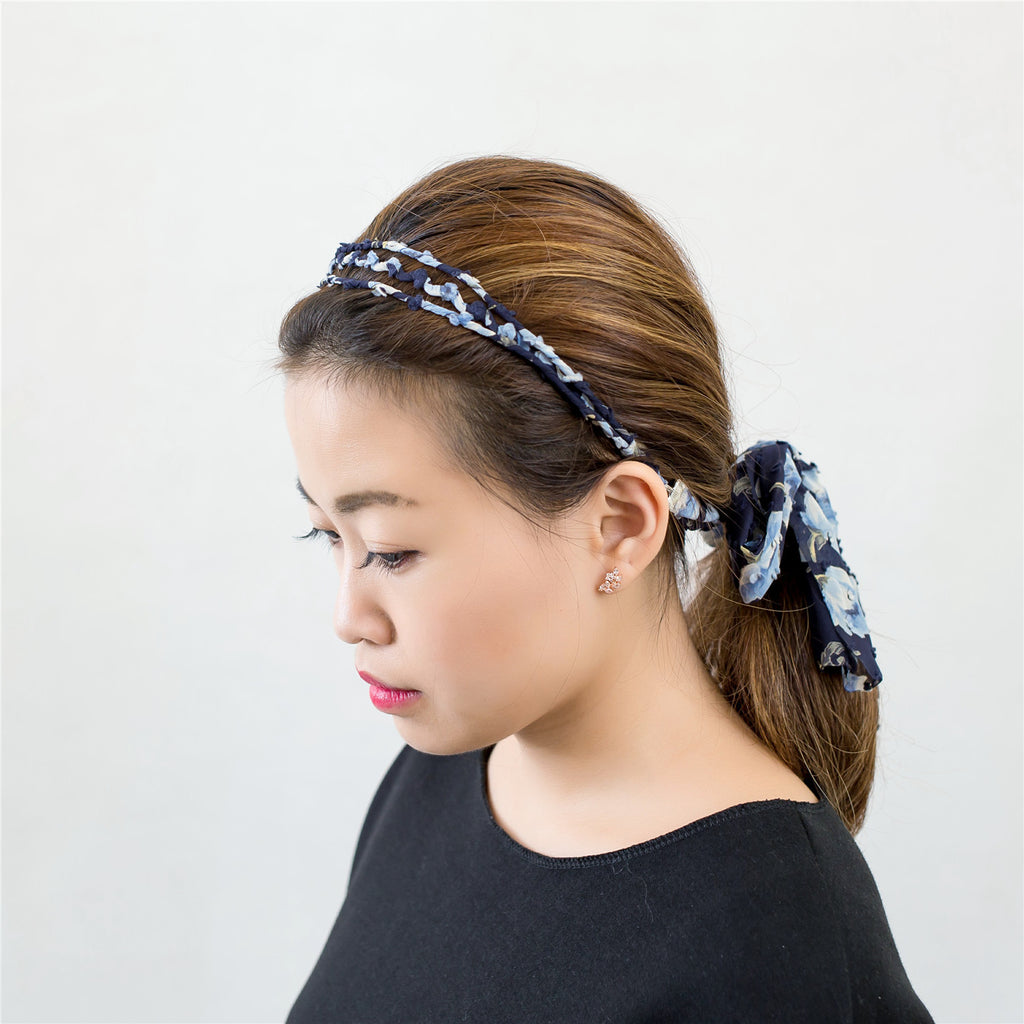 Floral Hairband with Ribbon (可分拆) / HA8012