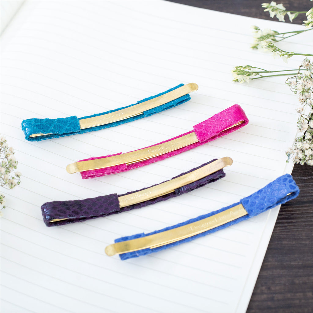 Texture Leatherlike Alligator Clip / HA8018