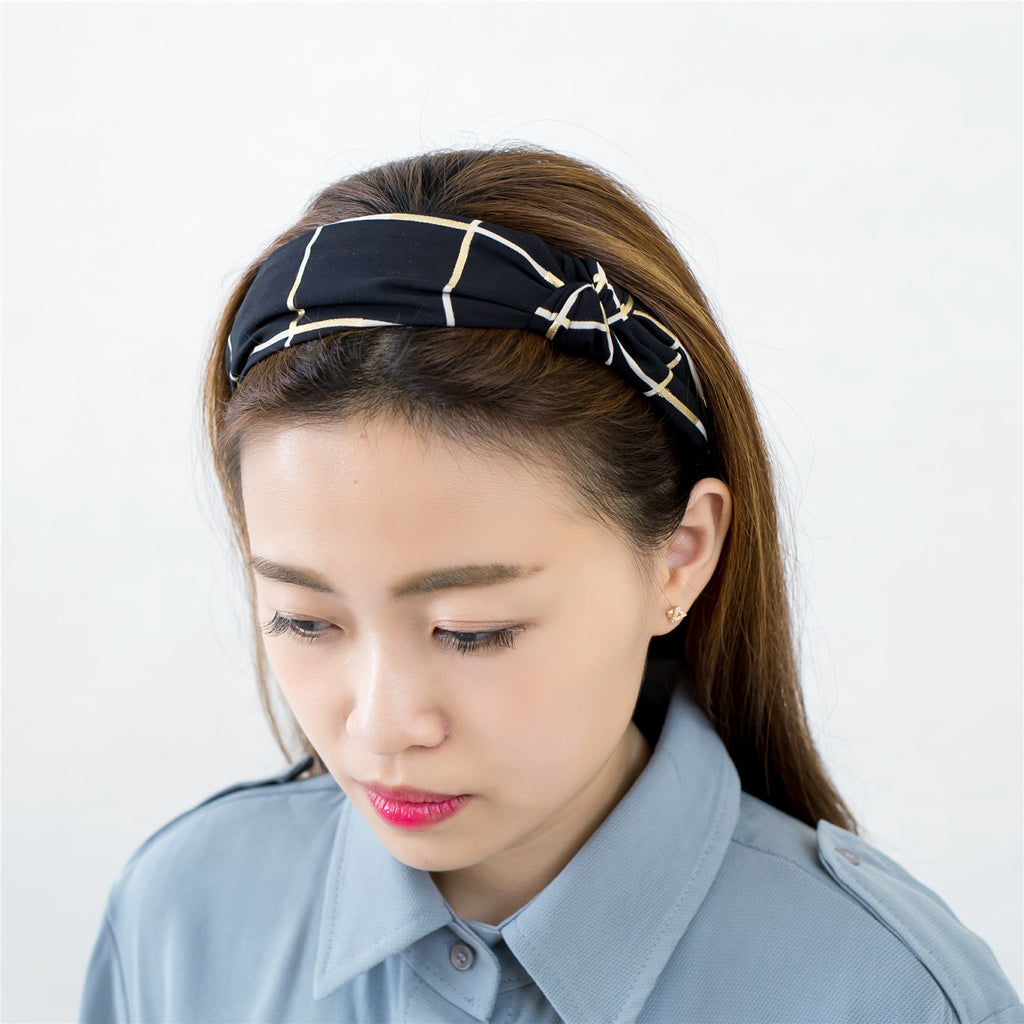 Checked ribbon Hairband / HA8020