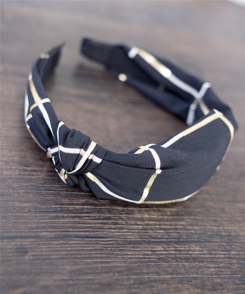 Checked ribbon Hairband / HA8020