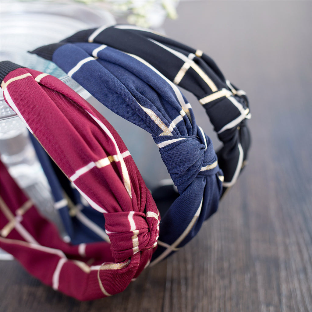 Checked ribbon Hairband / HA8020