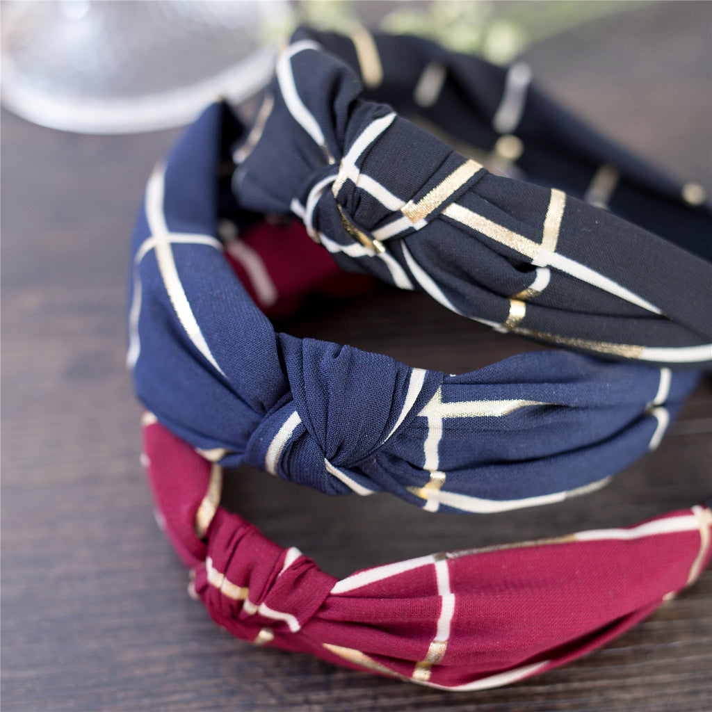Checked ribbon Hairband / HA8020