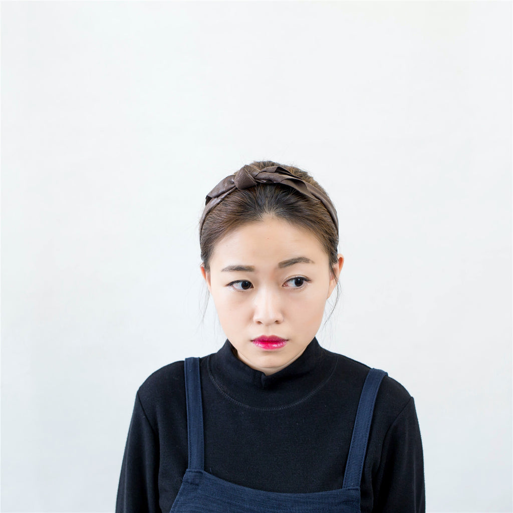 Leatherlike Side Ribbon Hairband / HA8023