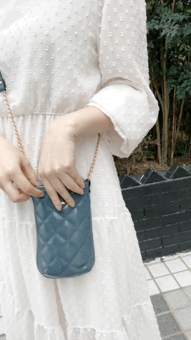 (現貨袋款) 格紋銀包袋 Chain, Bag / BG8072