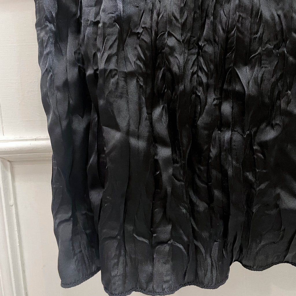 Black 皺紋小優雅吊帶連身裙, Dress/ DS8905
