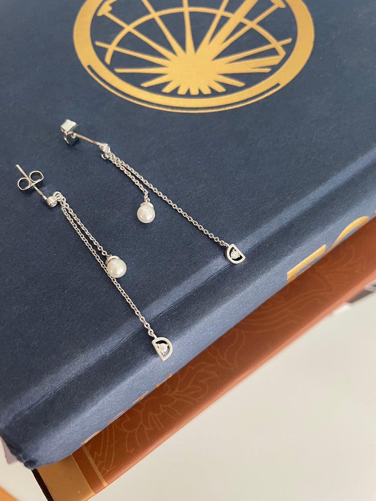 Pearl Crystal Drop Earrings/ ER8333