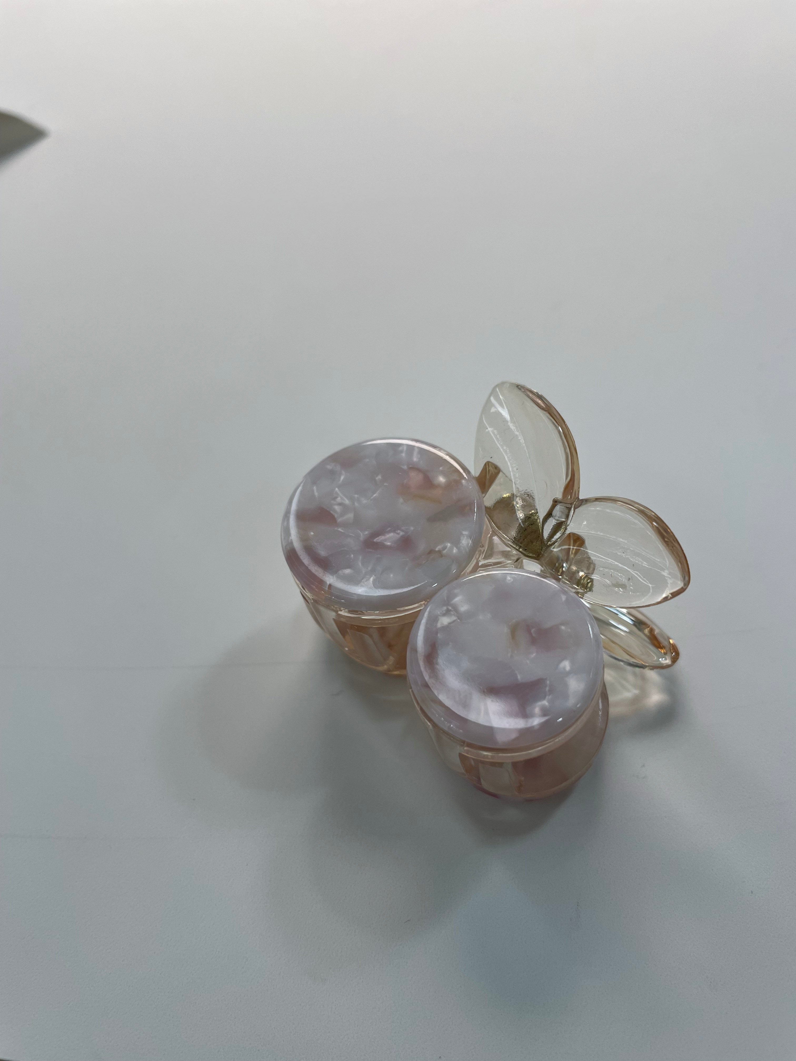 Blush marble Cherry Butterfly, Clip/ HA8112