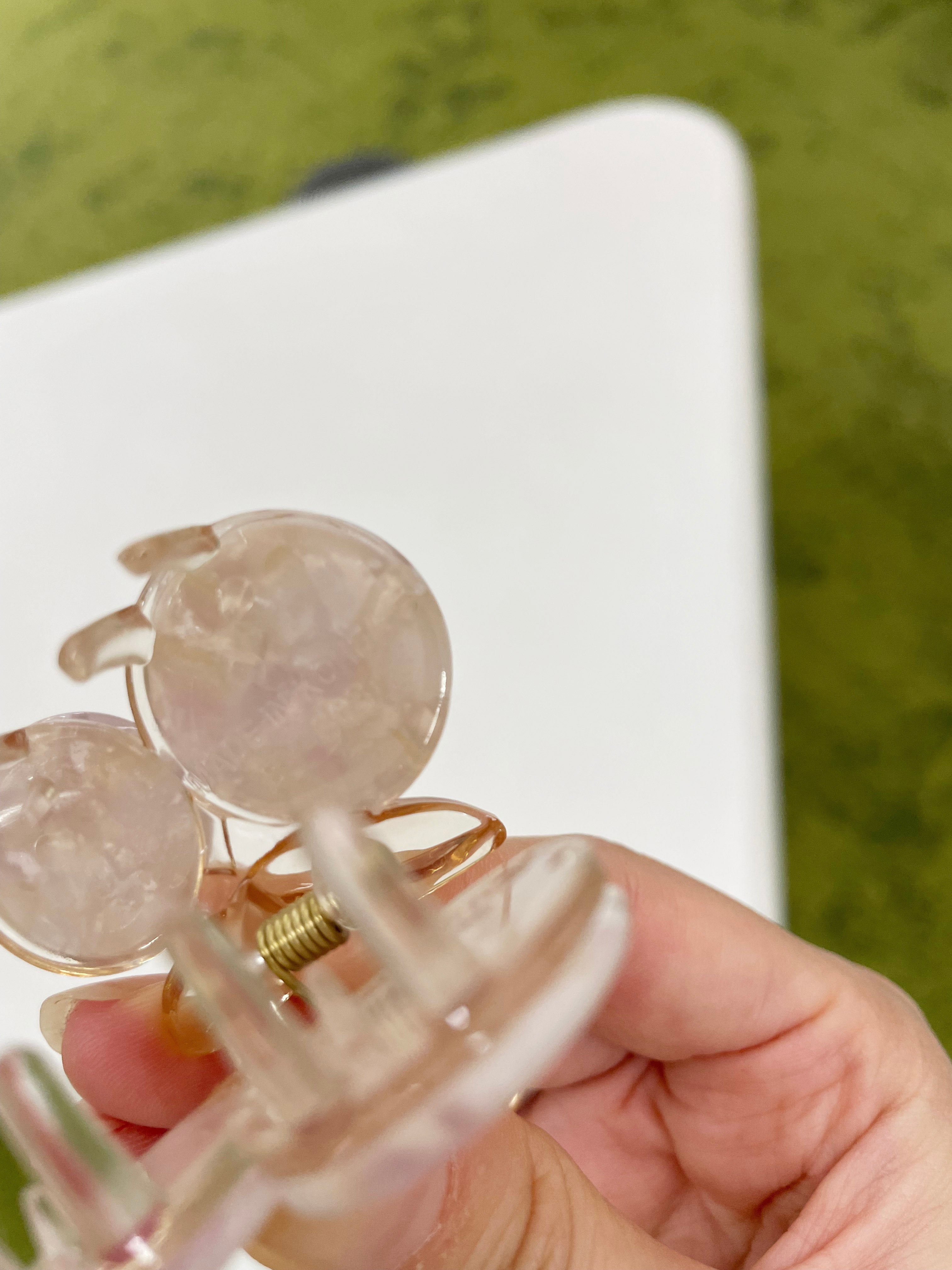 Blush marble Cherry Butterfly, Clip/ HA8112