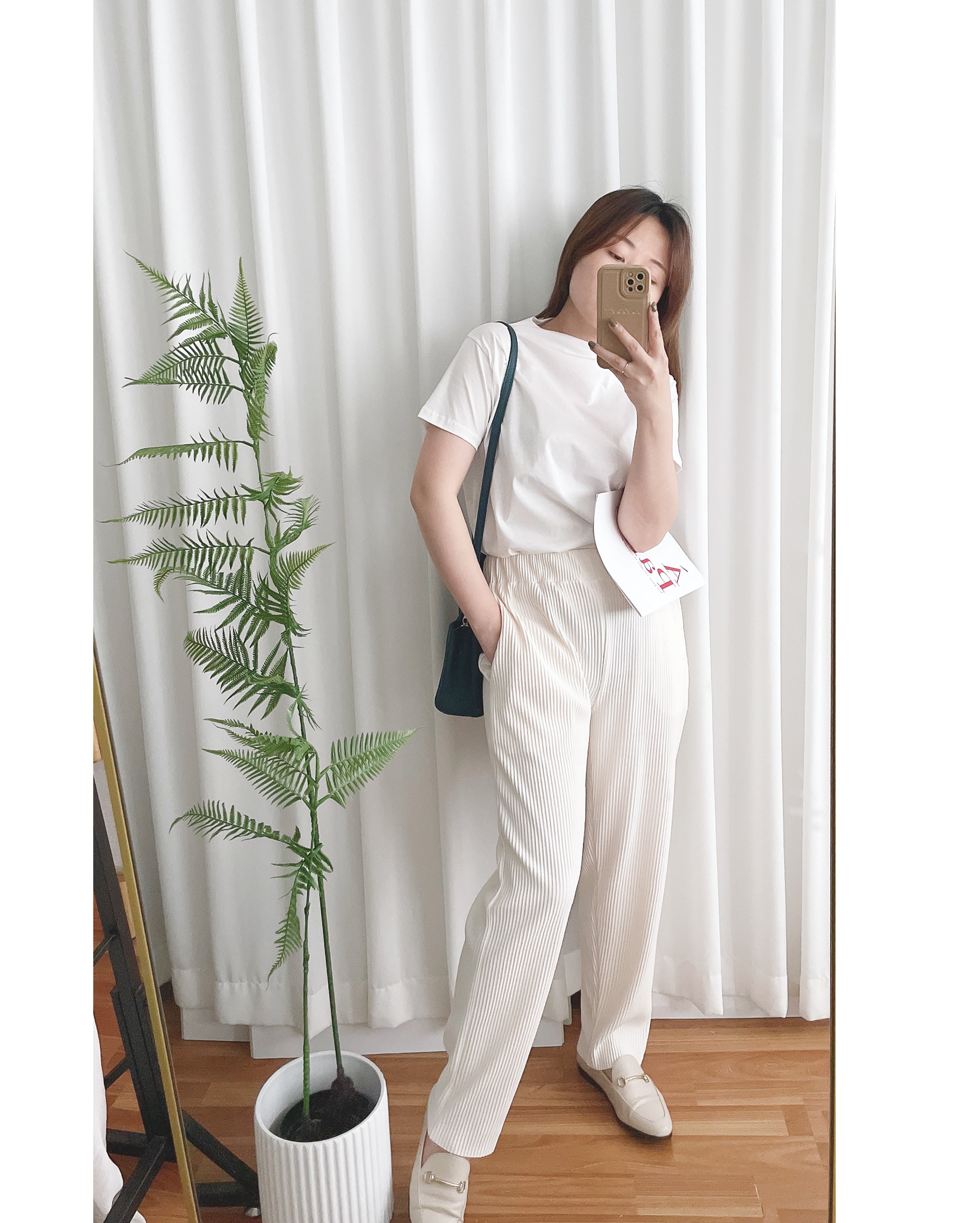 Stripe Carrot 防皺隨性寬鬆坑紋蘿蔔褲, Pants/ PT8377