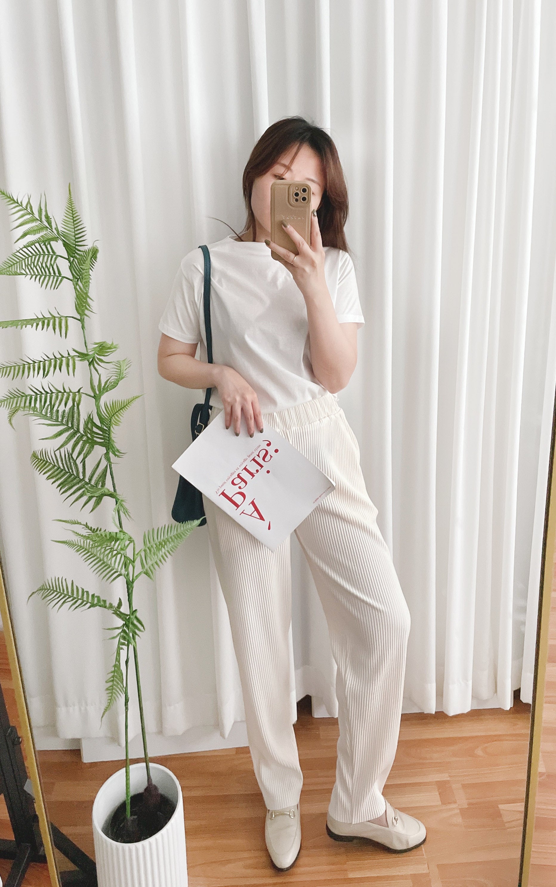 Stripe Carrot 防皺隨性寬鬆坑紋蘿蔔褲, Pants/ PT8377