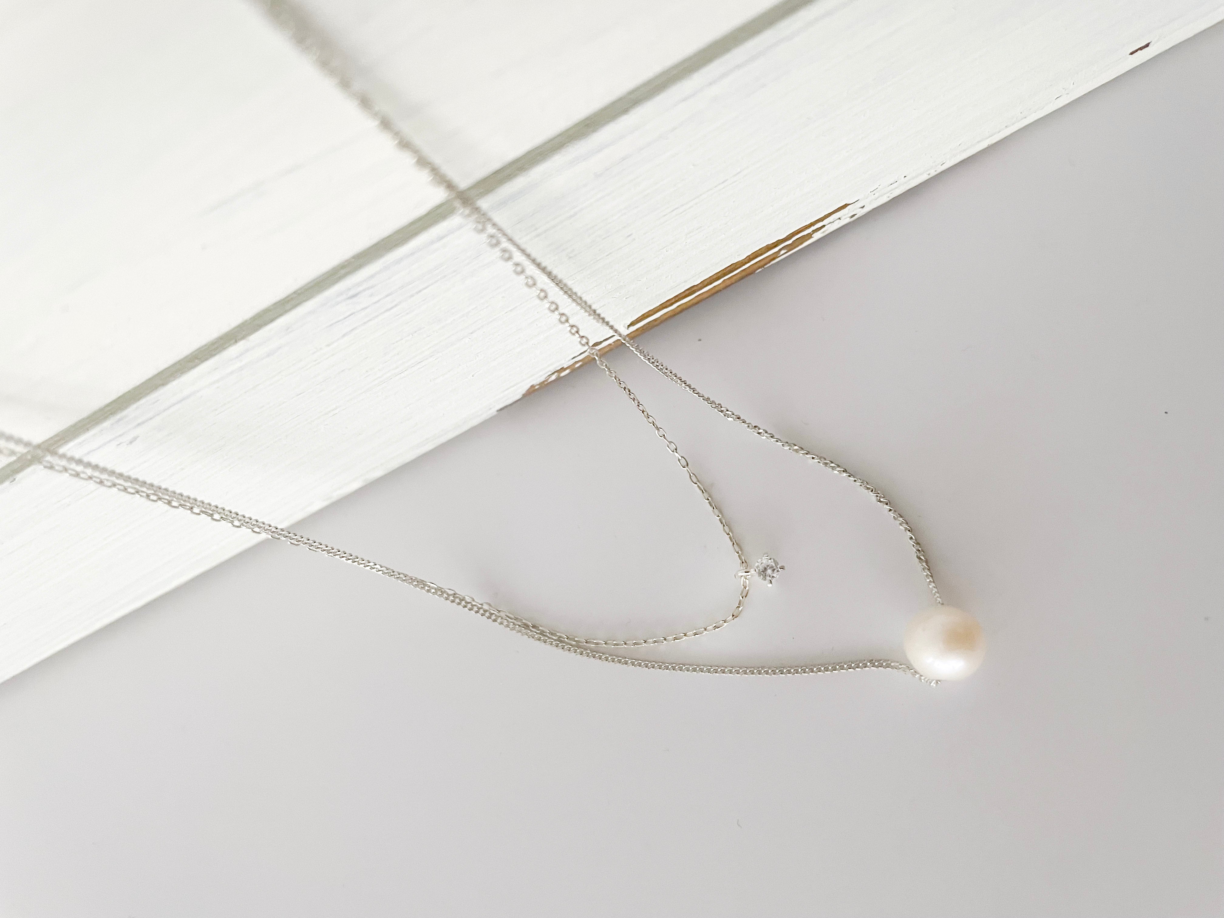 (S925 Silver) Double Loop 全條純銀, Necklace/ NL8144