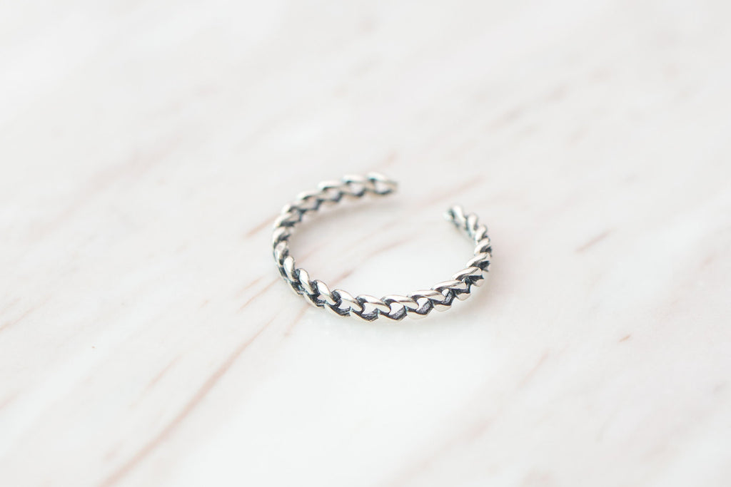 Vintage Silver Braids Ring (Free size) / RN8015