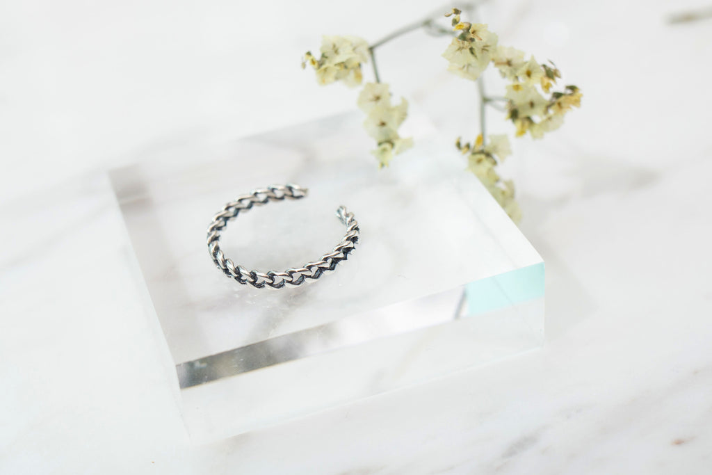 Vintage Silver Braids Ring (Free size) / RN8015