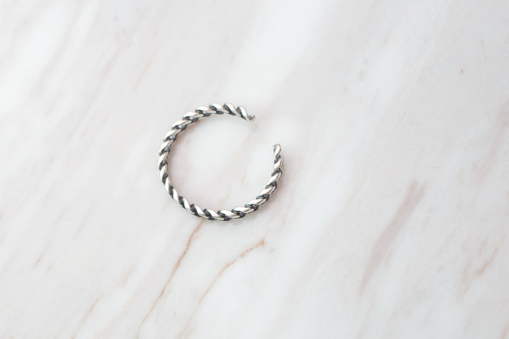 Vintage Silver Braids Ring (Free size) / RN8015