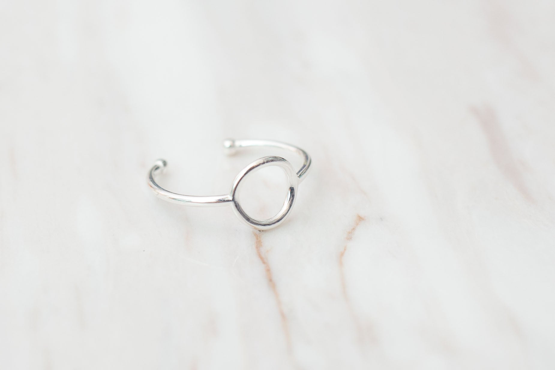 Silver Oval Geometric Ring (Free size) / RN8016