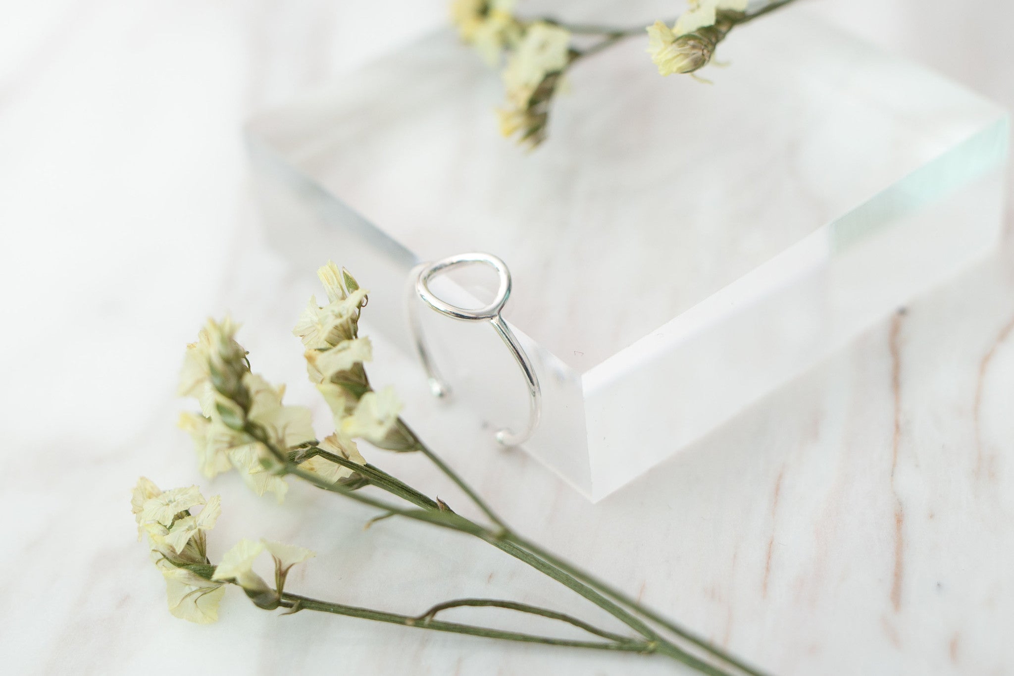 Silver Oval Geometric Ring (Free size) / RN8016