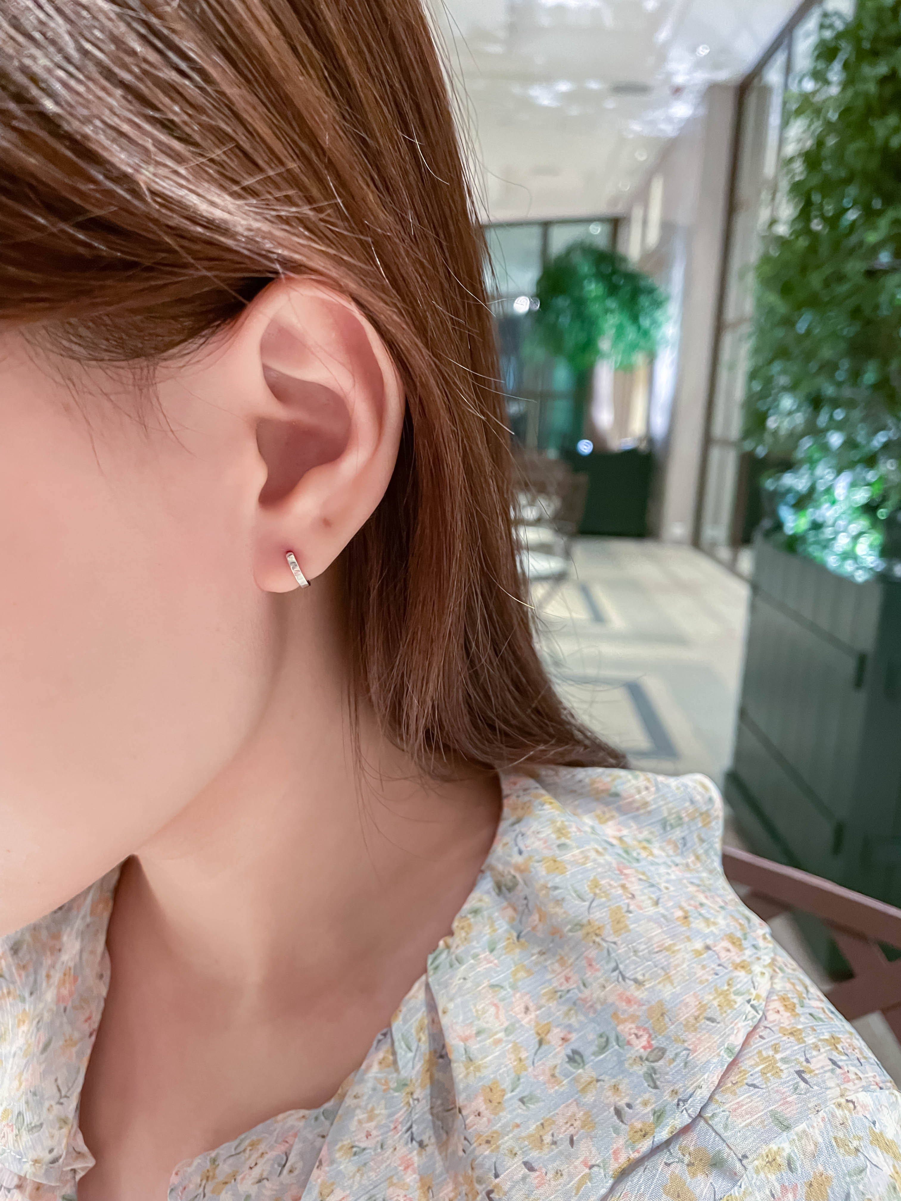 Silver Made, Small Ring Earrings/ ER8314