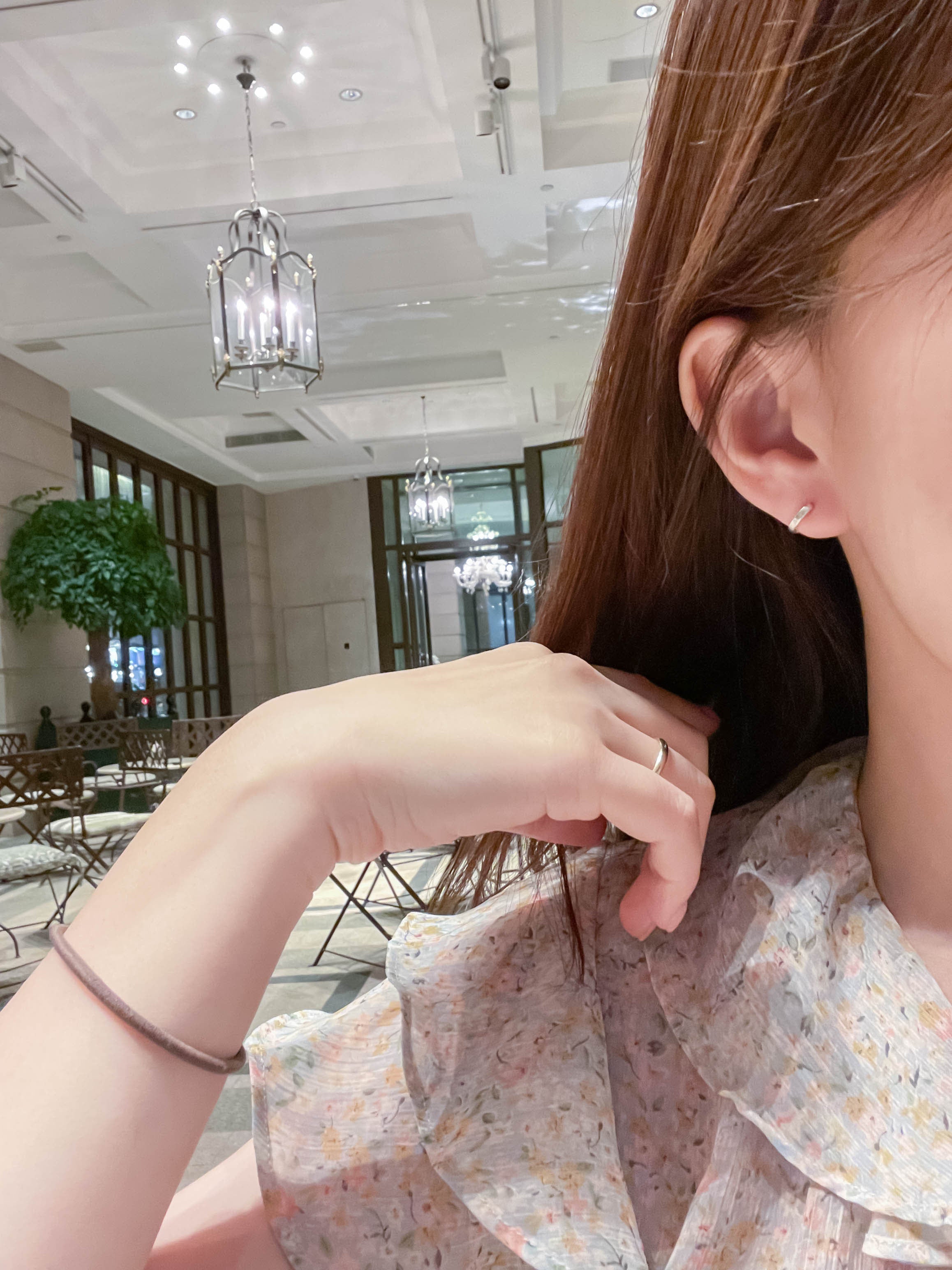 Silver Made, Small Ring Earrings/ ER8314