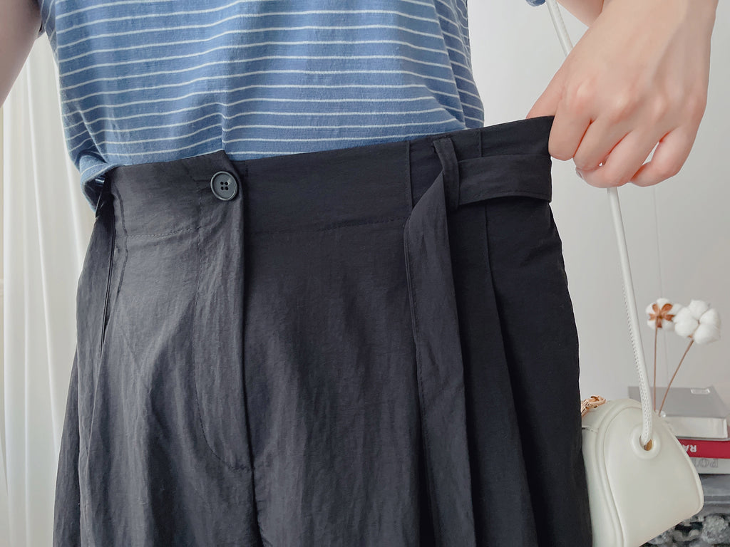 Square Belt 方形腰帶超闊褲管蘿蔔褲, Carrot Pants/ PT8344