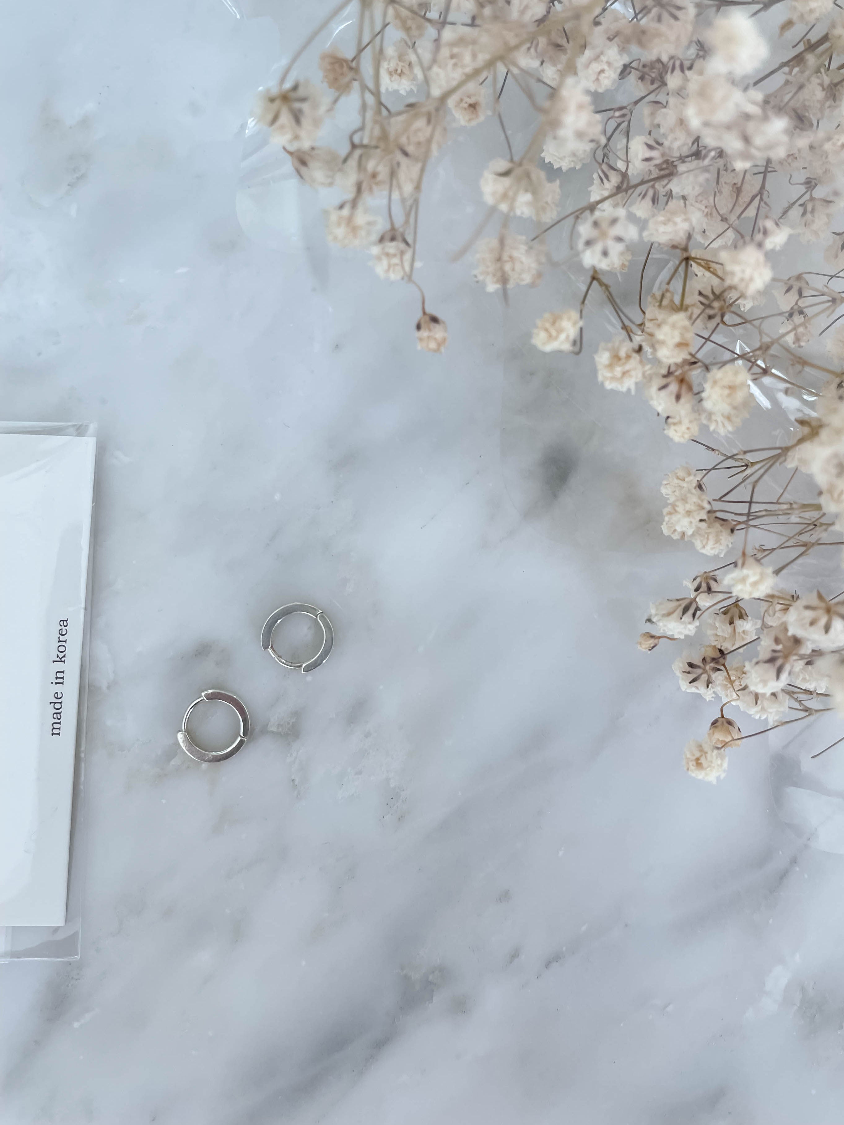 Silver Made, Small Ring Earrings/ ER8314