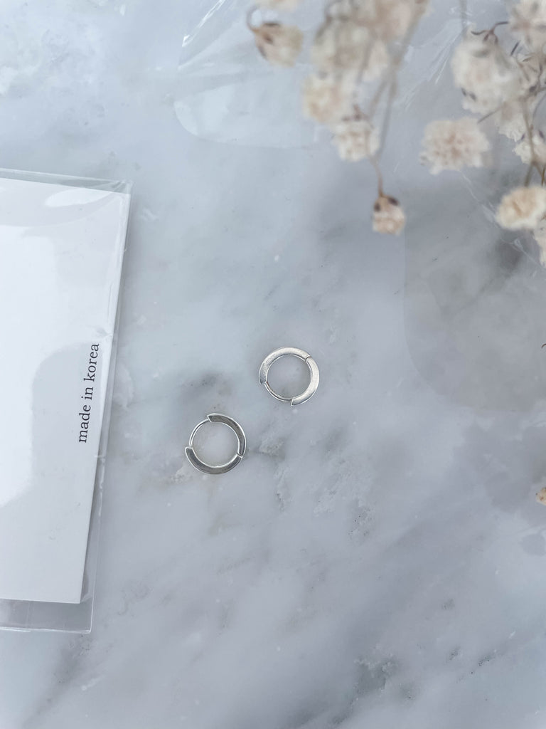 Silver Made, Small Ring Earrings/ ER8314