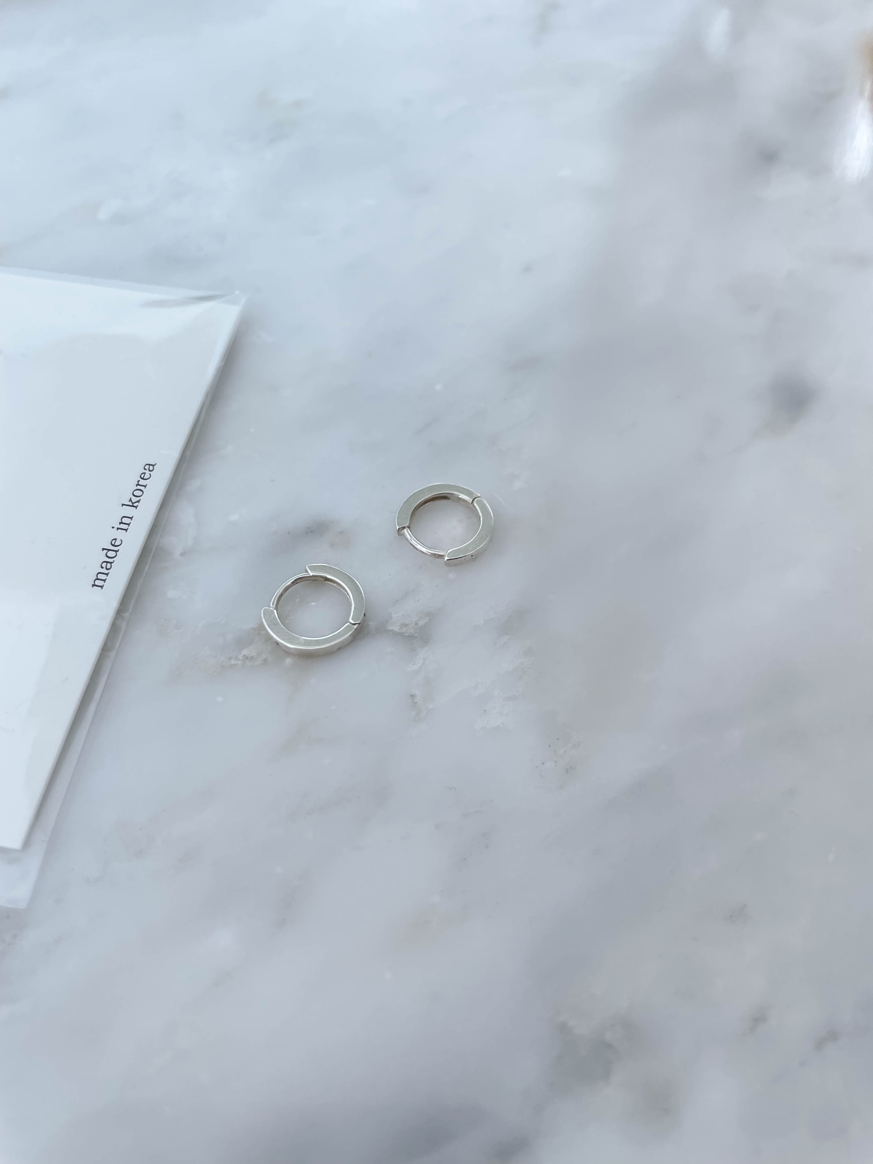 Silver Made, Small Ring Earrings/ ER8314