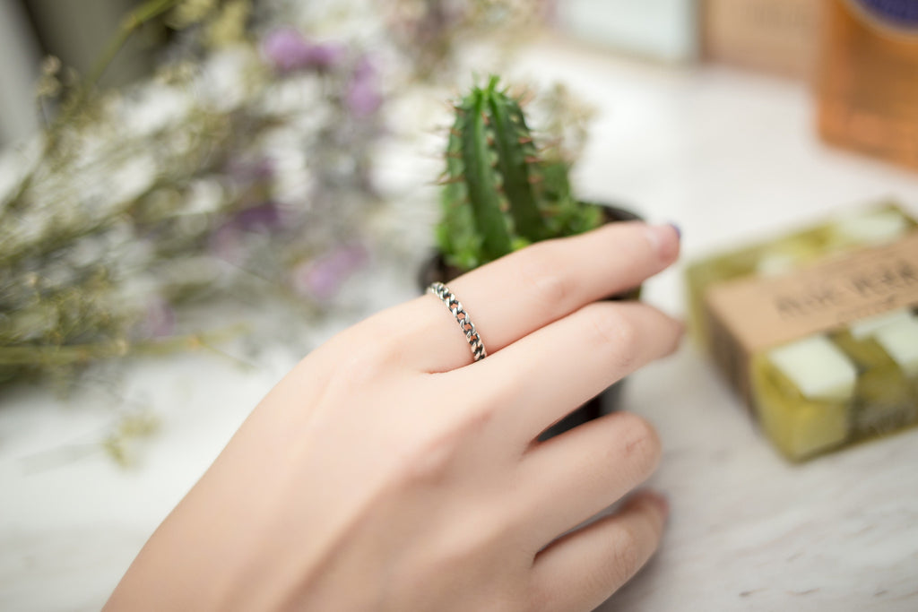 Vintage Silver Braids Ring (Free size) / RN8015