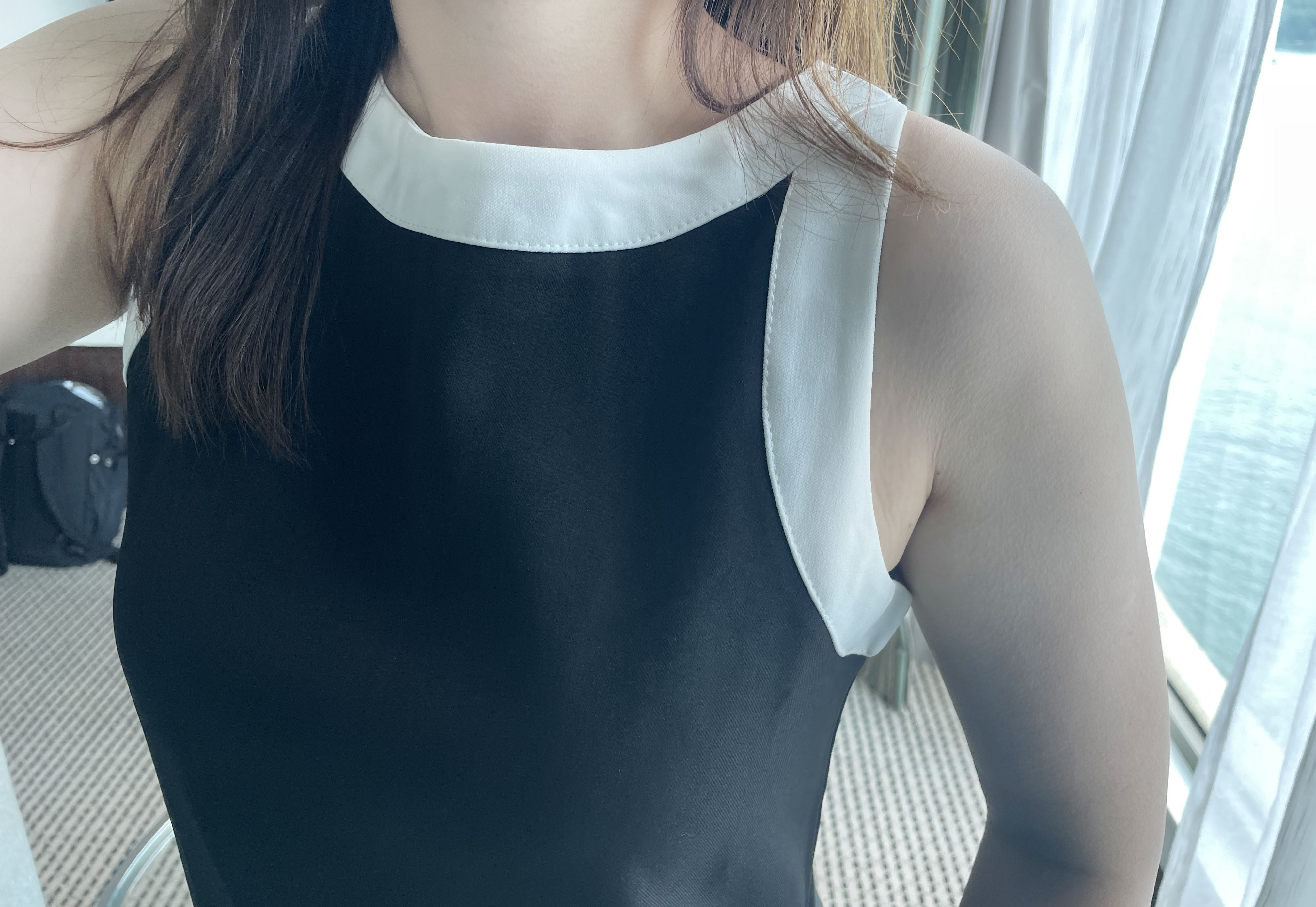 Classic Halter 雙色顯瘦入膊隱形口袋, Dress/ DS9105