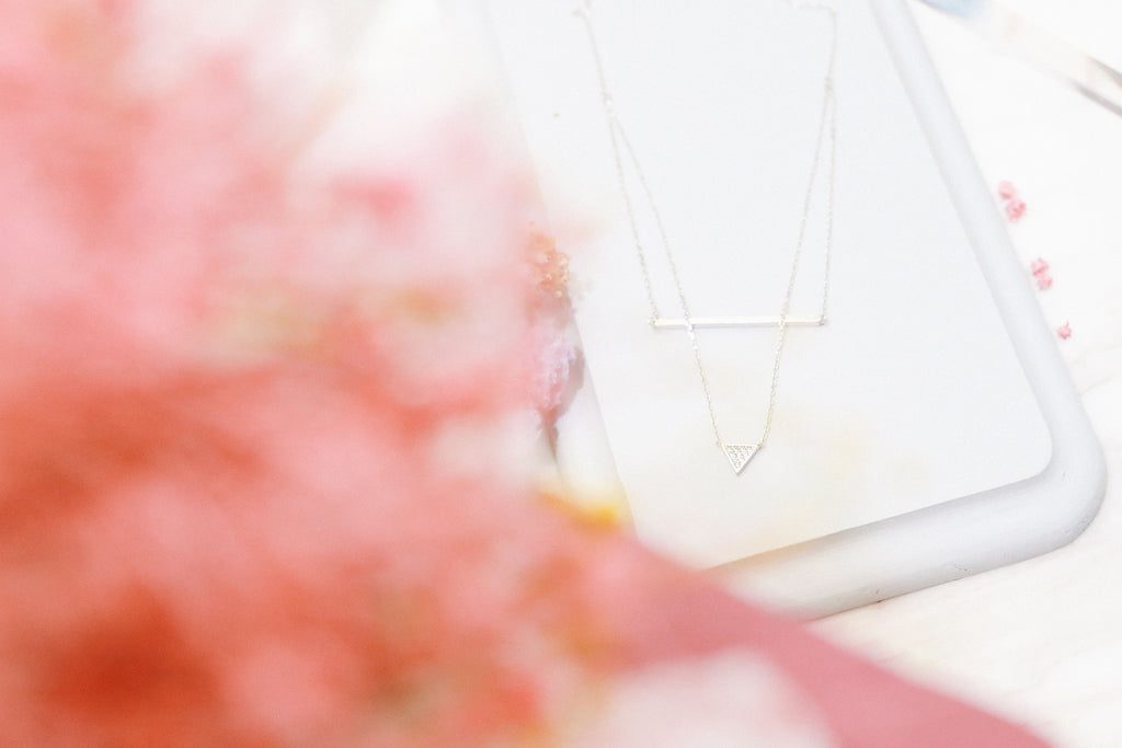 Double Loop Triangle Necklace / NL8088