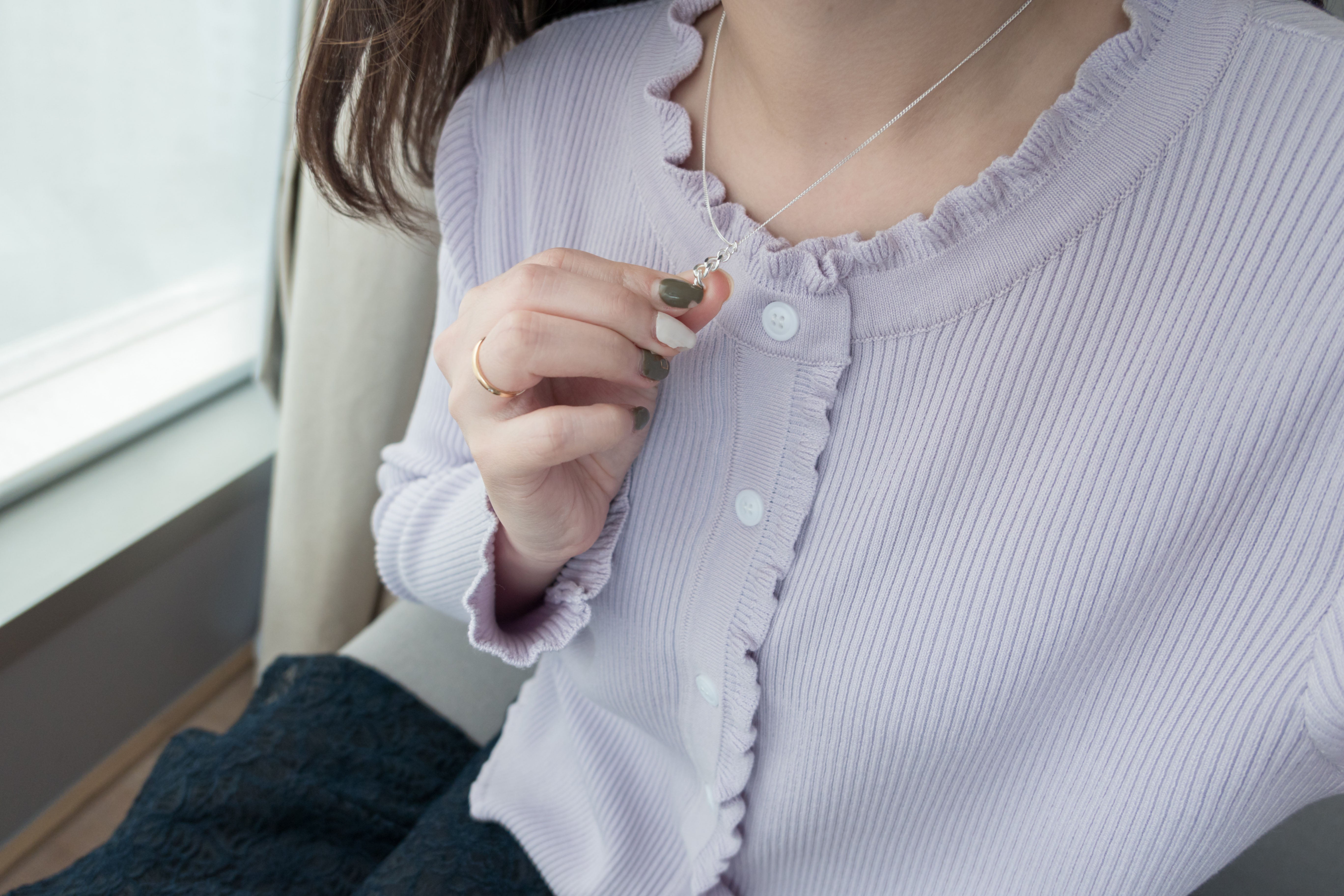 (925 silver made) luxury slide, necklace/ NL8140