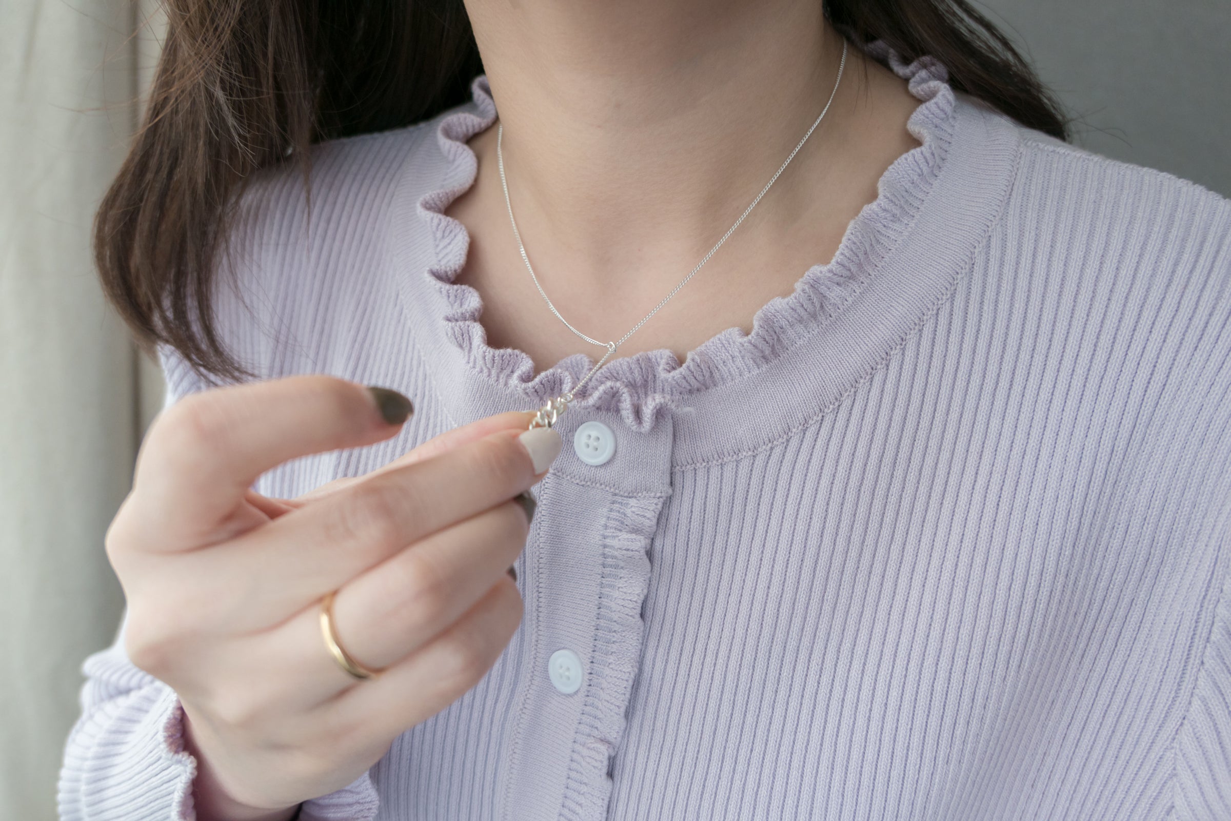 (925 silver made) luxury slide, necklace/ NL8140