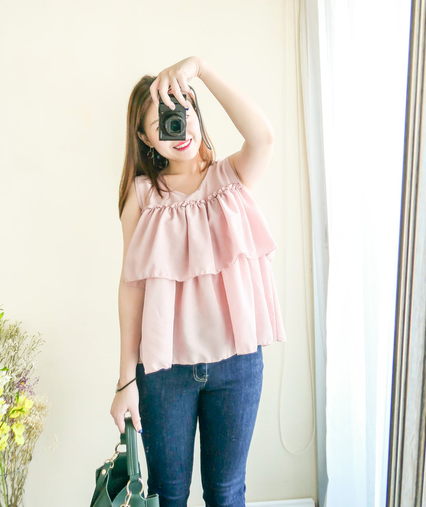 Elastic folded end jeans/ PT8077