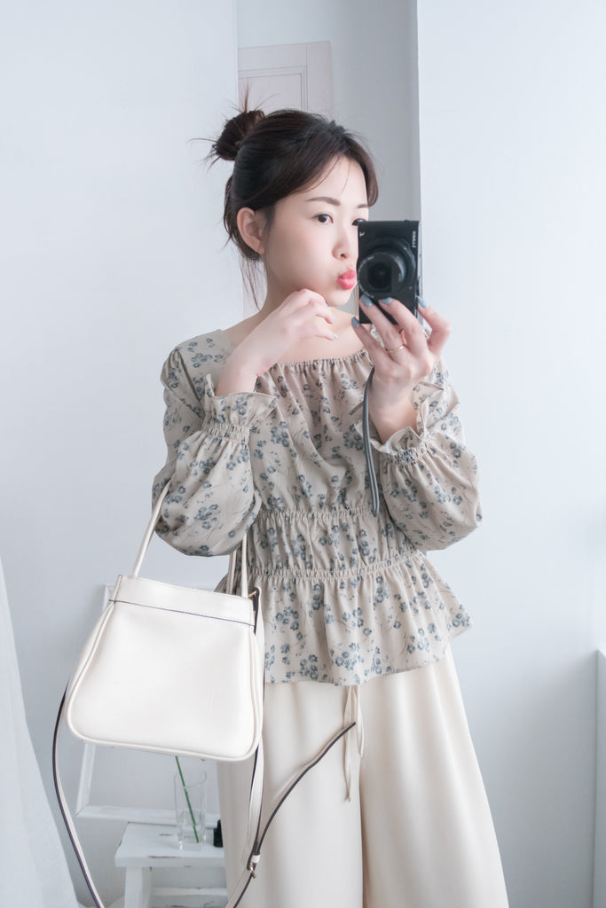 Branches 顯瘦氣質水彩花枝雙橡筋修腰, Blouse/ BU8612