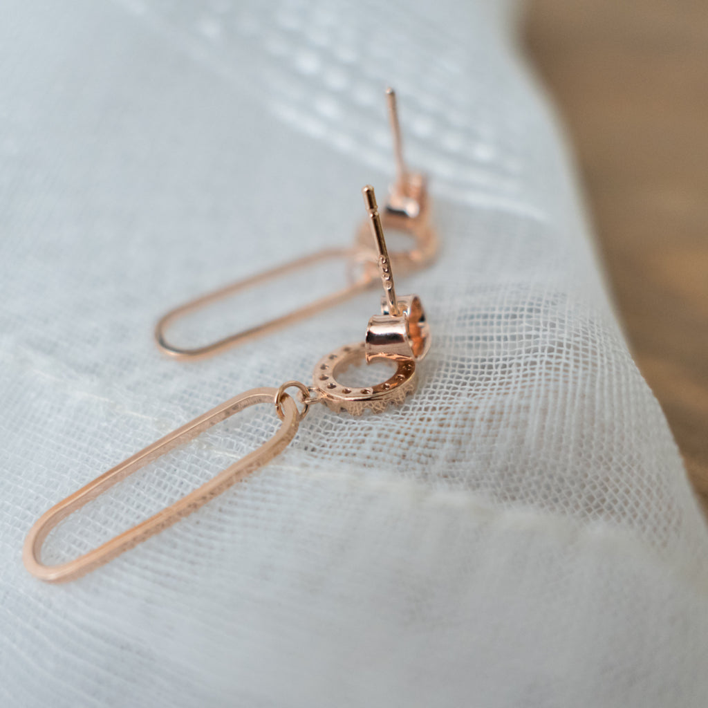 925 Crystal Oval Drop, Earrings (posts/ clips) /ER8292