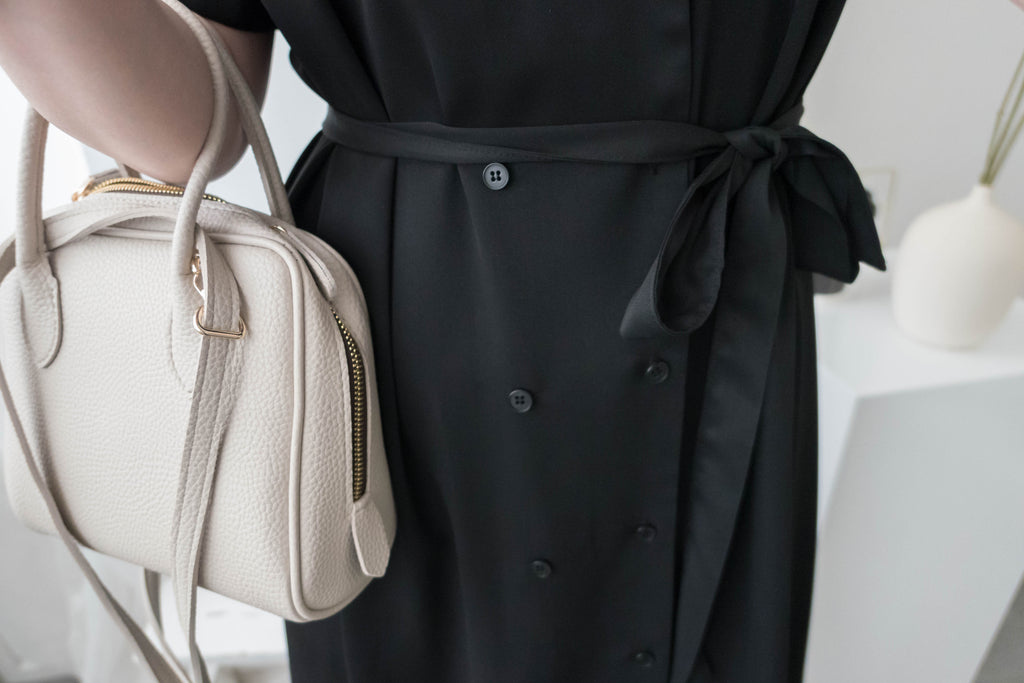 Simple Elegant 舒適質感優雅小細領雙排鈕顯瘦, Dress/ DS8844