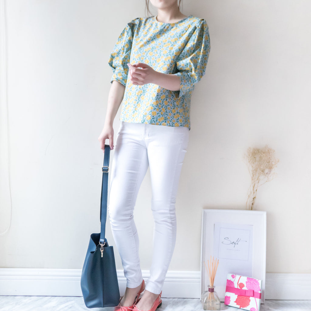!Elastic! Just right, white pants/ PT8134