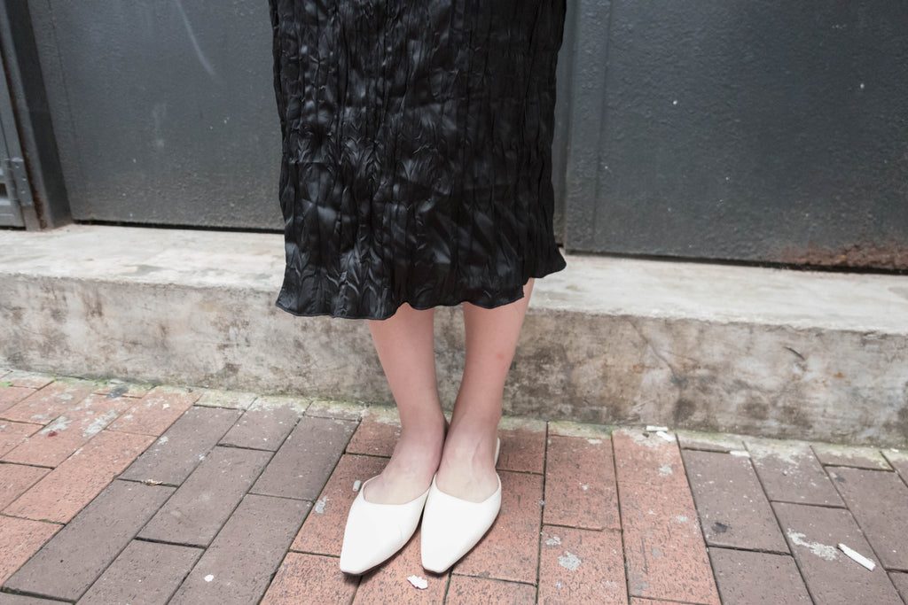 Black 皺紋小優雅吊帶連身裙, Dress/ DS8905