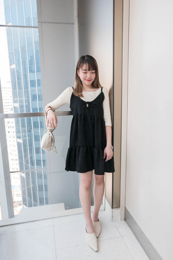 Layers 微甜三層顯瘦傘擺吊帶裙, Dress/ DS8913