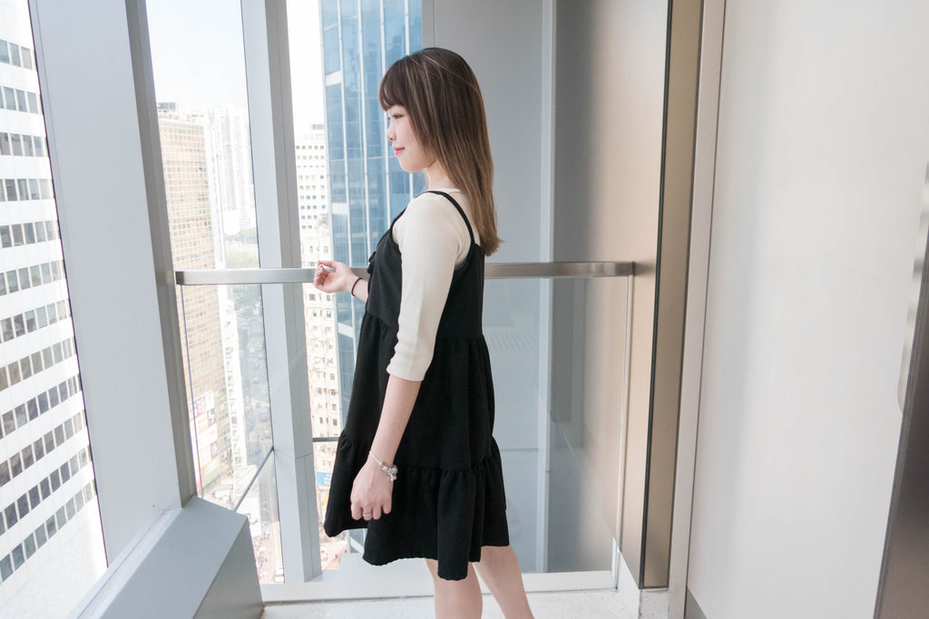 Layers 微甜三層顯瘦傘擺吊帶裙, Dress/ DS8913