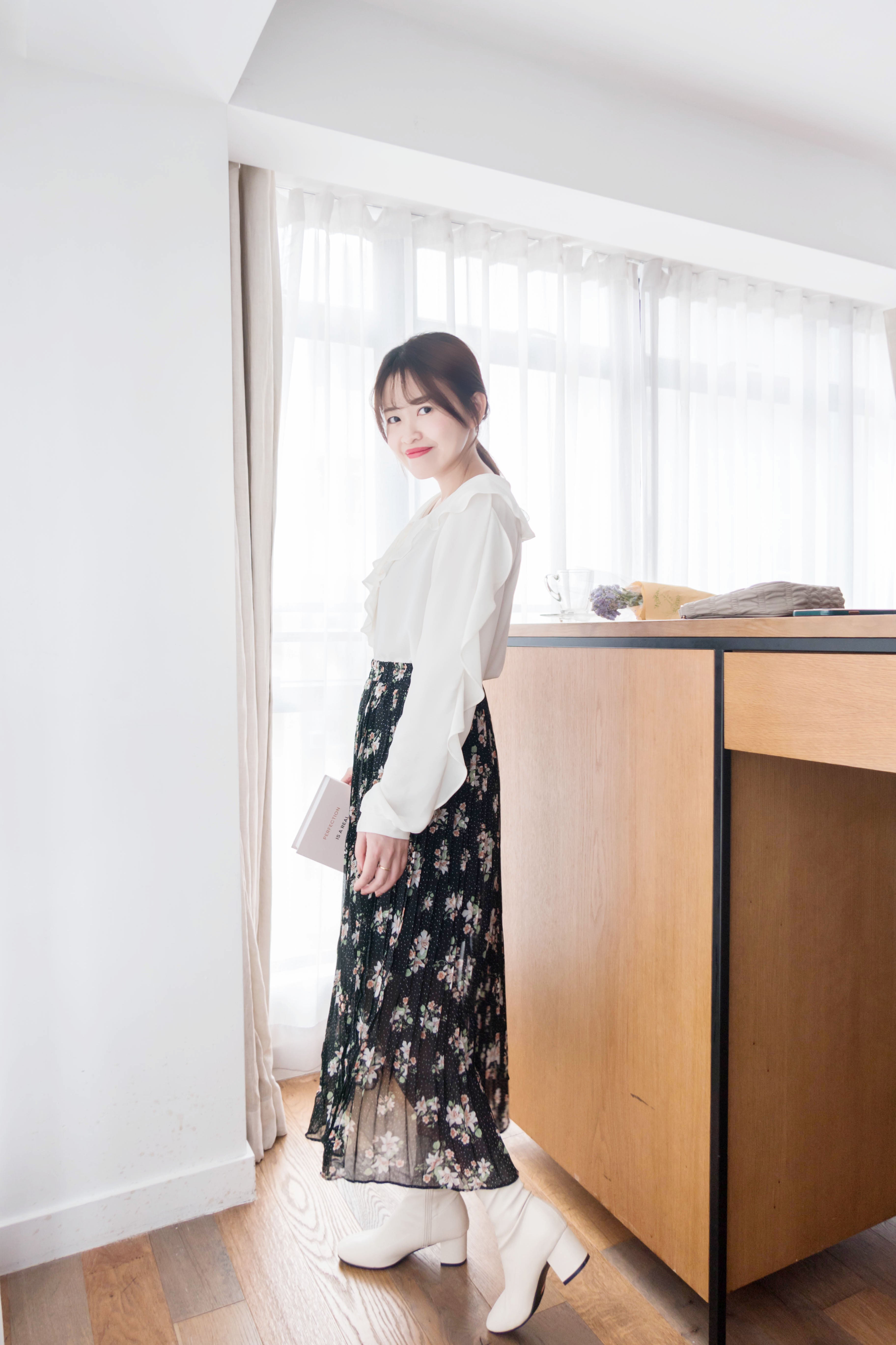 Thousand Nights 一千零一夜花束百褶長裙, Dress/ SK8548