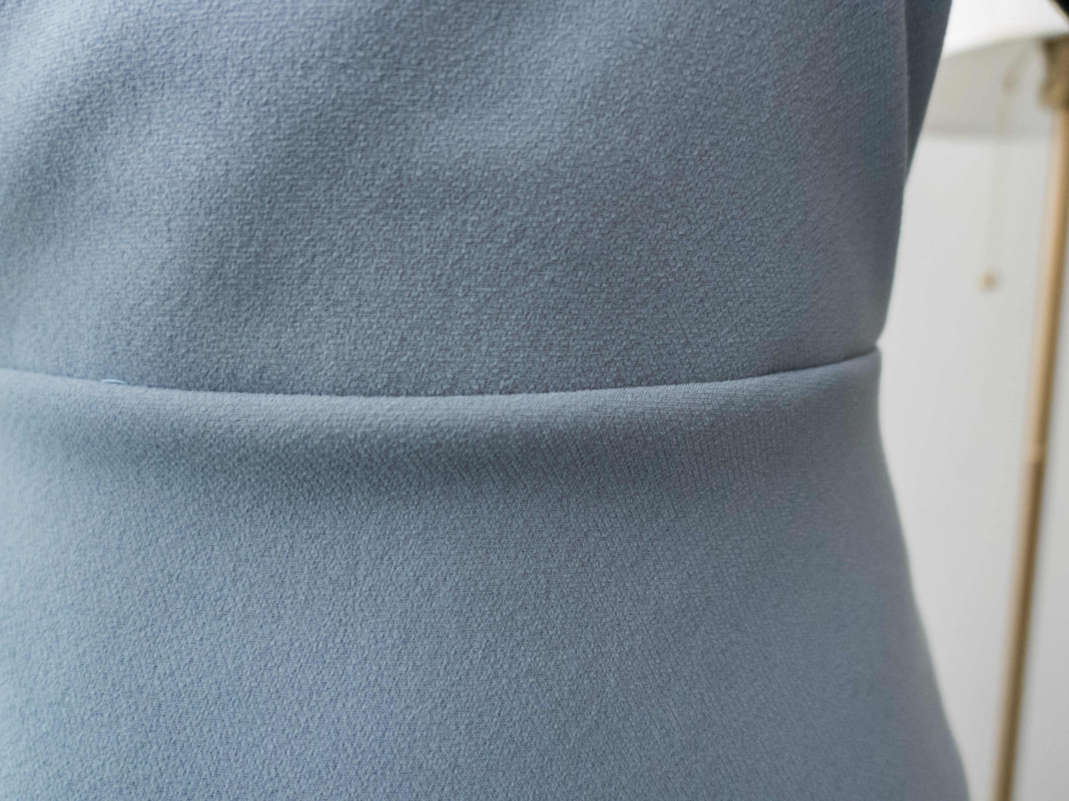Greyish Blue V領修身灰藍吊帶裙, Dress/ DS8948