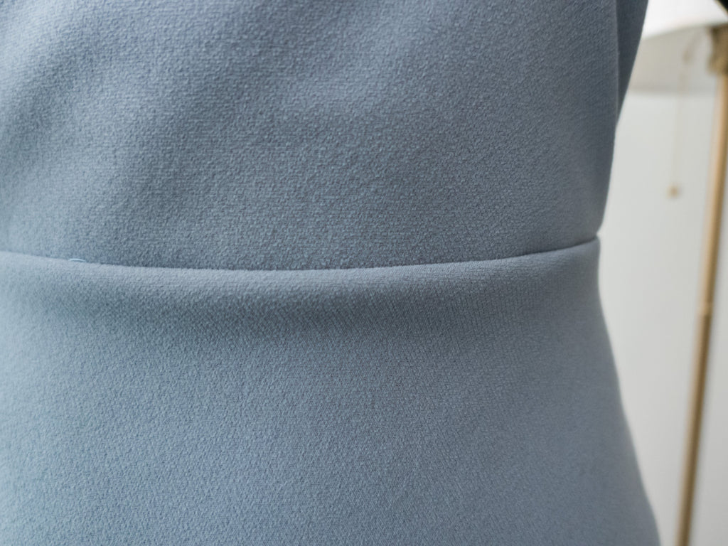 Greyish Blue V領修身灰藍吊帶裙, Dress/ DS8948